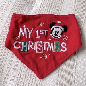 NWOT Mickey Mouse My 1st Christmas Bib